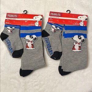 Peanuts Gray and Blue Snoopy Socks Father Son Sets 2 sets